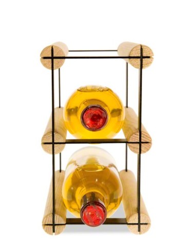 Regały - Stojak na 2 Butelki Szklane/ PET — RW-8/ 1x2 — Surowy - product 6