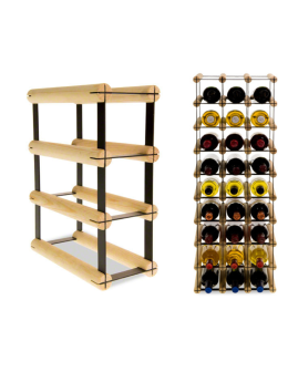 Stojak na 3 Butelki Szklane/ PET — RW-8/ 1x3 — Surowy