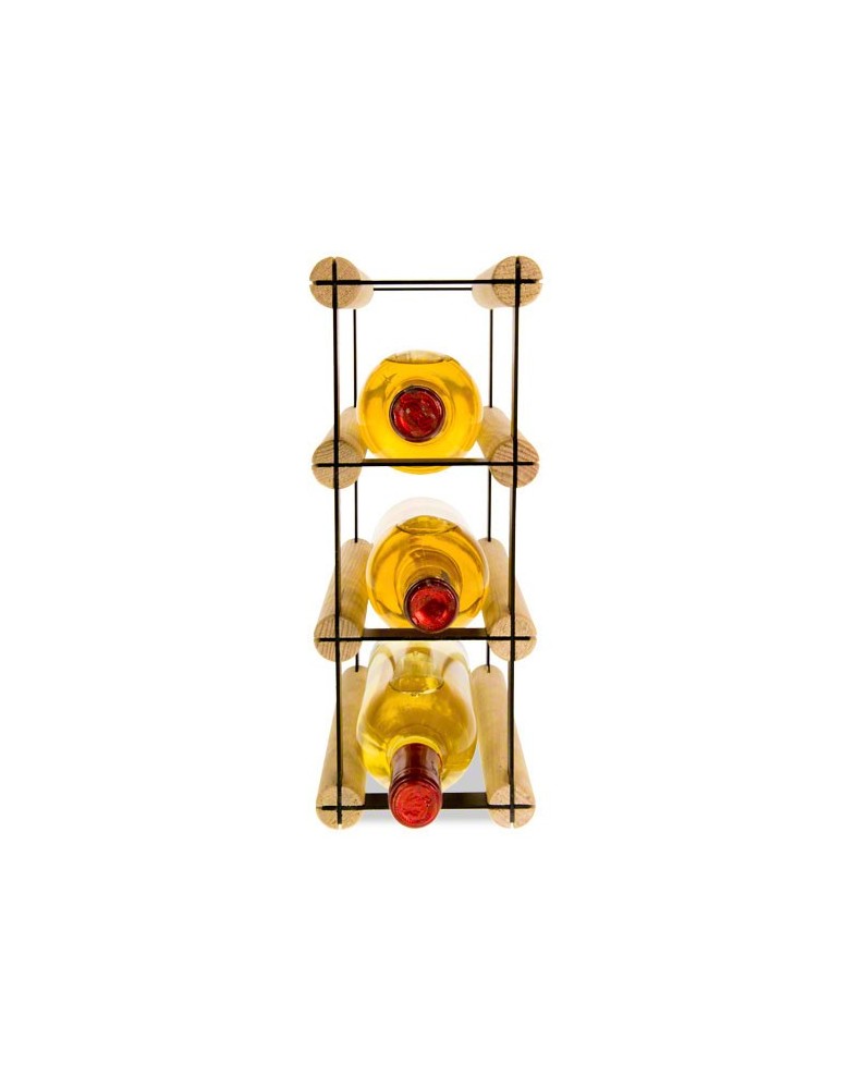 Regały - Stojak na 3 Butelki Szklane/ PET — RW-8/ 1x3 — Surowy - product b2b.wamar.biz 3