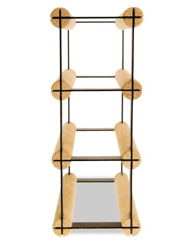 Regały - Stojak na 3 Butelki Szklane/ PET — RW-8/ 1x3 — Surowy - product 4