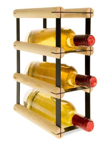 Regały - Stojak na 3 Butelki Szklane/ PET — RW-8/ 1x3 — Surowy - product 5