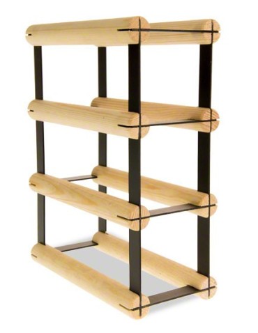 Regały - Stojak na 3 Butelki Szklane/ PET — RW-8/ 1x3 — Surowy - product 6