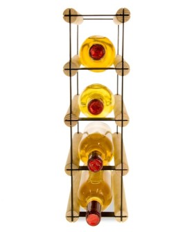 Stojak na 4 Butelki Szklane/ PET — RW-8/ 1x4 — Surowy - produkt 2