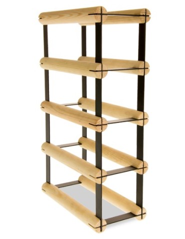 Regały - Stojak na 4 Butelki Szklane/ PET — RW-8/ 1x4 — Surowy - product 5