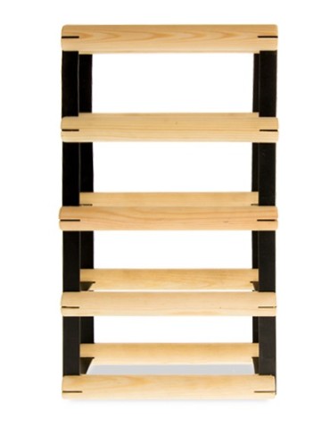 Regały - Stojak na 4 Butelki Szklane/ PET — RW-8/ 1x4 — Surowy - product 6