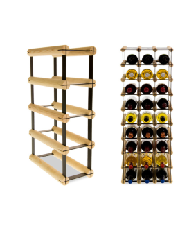 Stojak na 4 Butelki Szklane/ PET — RW-8/ 1x4 — Surowy