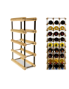 Stojak na 4 Butelki Szklane/ PET — RW-8/ 1x4 — Surowy