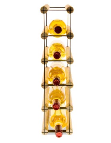 Regały - Stojak na 5 Butelek Szklanych/ PET — RW-8/ 1x5 — Surowy - product 3