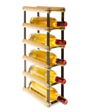 Regały - Stojak na 5 Butelek Szklanych/ PET — RW-8/ 1x5 — Surowy - product 5