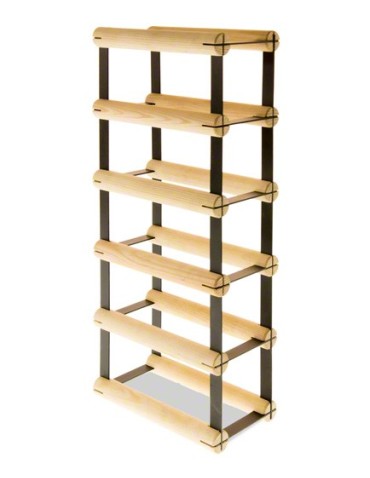 Regały - Stojak na 5 Butelek Szklanych/ PET — RW-8/ 1x5 — Surowy - product 6