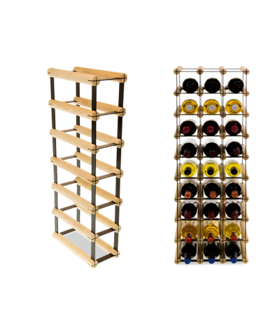 Stojak na 6 Butelek Szklanych/ PET — RW-8/ 1x6 — Surowy