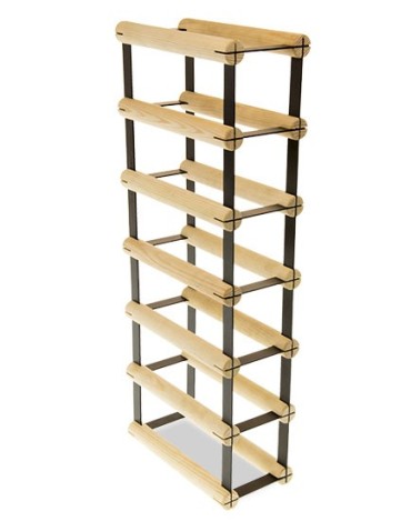 Regały - Stojak na 6 Butelek Szklanych/ PET — RW-8/ 1x6 — Surowy - product 6