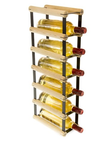 Regały - Stojak na 6 Butelek Szklanych/ PET — RW-8/ 1x6 — Surowy - product 7