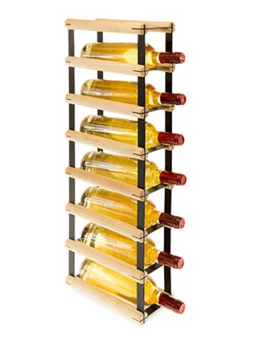 Regały - Stojak na 7 Butelek Szklanych/ PET — RW-8/ 1x7 — Surowy - produkt 2