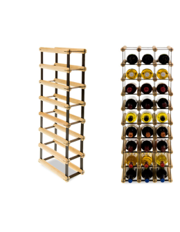 Stojak na 7 Butelek Szklanych/ PET — RW-8/ 1x7 — Surowy