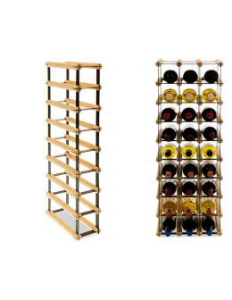 Stojak na 8 Butelek Szklanych/ PET — RW-8/ 1x8 — Surowy