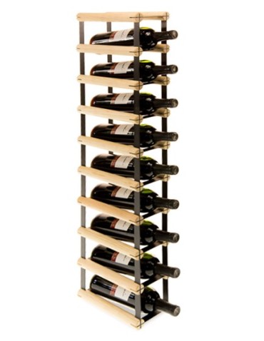 Regały - Stojak na 9 Butelek Szklanych/ PET — RW-8/ 1x9 — Surowy - product 3