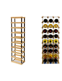 Stojak na 9 Butelek Szklanych/ PET — RW-8/ 1x9 — Surowy