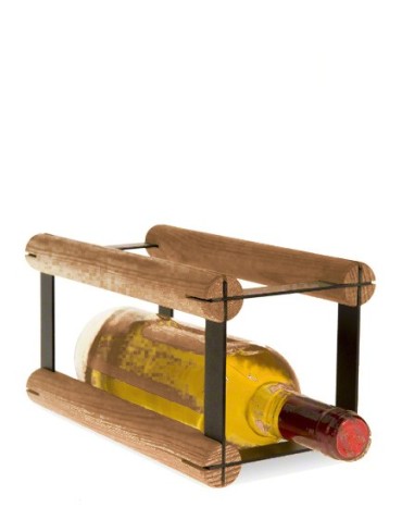 Regały - Stojak na Butelkę Szklaną/ PET — RW-8 — Brązowy - product 5