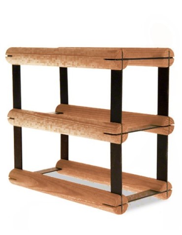 Stojak na 2 Butelki Szklane/ PET — RW-8/ 1x2 — Brązowy - product 2