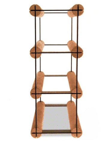 Stojak na 3 Butelki Szklane/ PET — RW-8/ 1x3 — Brązowy - product 2