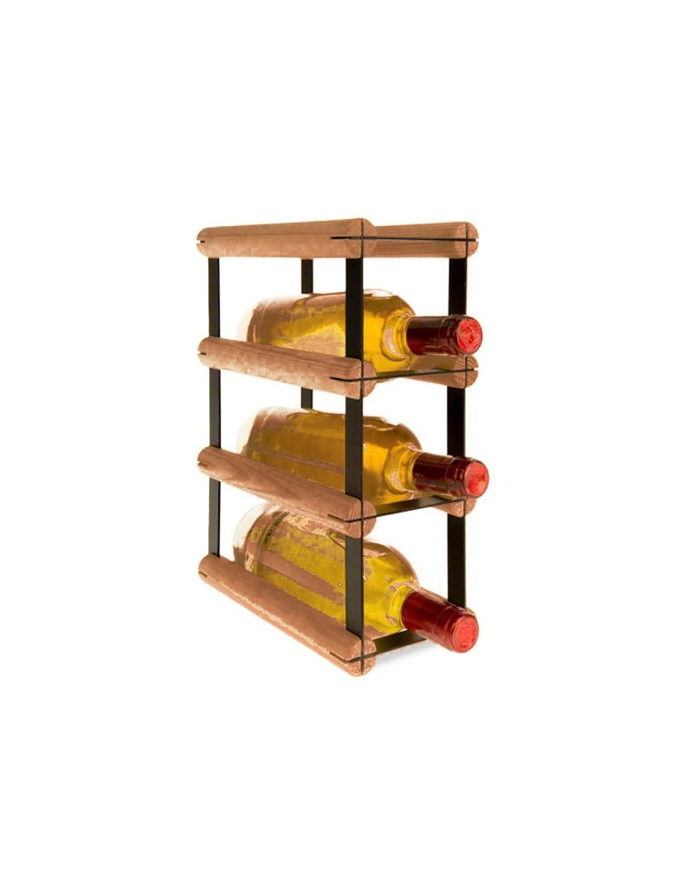 Regały - Stojak na 3 Butelki Szklane/ PET — RW-8/ 1x3 — Brązowy - product b2b.wamar.biz 5