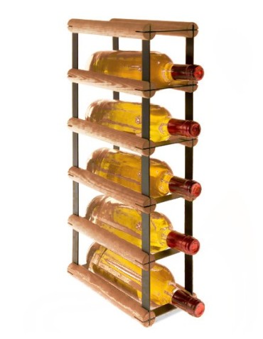 Regały - Stojak na 5 Butelek Szklanych/ PET — RW-8/ 1x5 — Brązowy - product 5