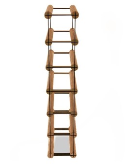 Stojak na 6 Butelek Szklanych/ PET — RW-8/ 1x6 — Brązowy - product 2