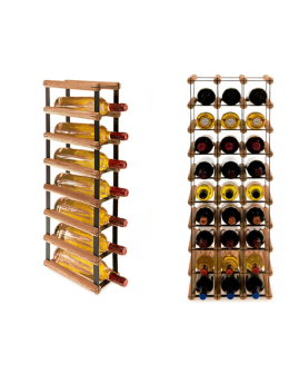 Stojak na 7 Butelek Szklanych/ PET — RW-8/ 1x7 — Brązowy