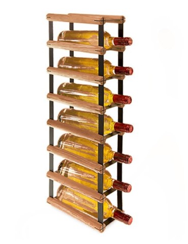 Regały - Stojak na 7 Butelek Szklanych/ PET — RW-8/ 1x7 — Brązowy - product 5