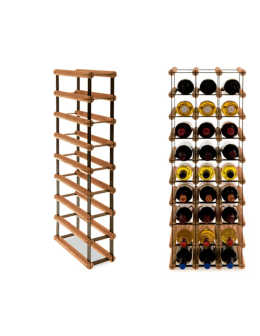 Stojak na 8 Butelek Szklanych/ PET — RW-8/ 1x8 — Brązowy