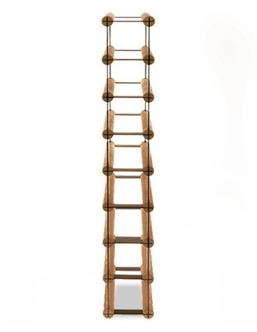 Regały - Stojak na 8 Butelek Szklanych/ PET — RW-8/ 1x8 — Brązowy - product 4