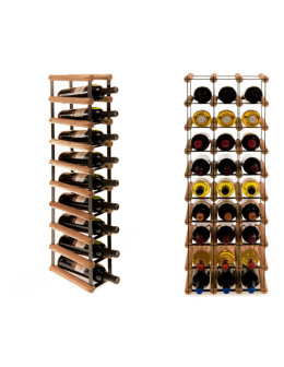 Stojak na 9 Butelek Szklanych/ PET — RW-8/ 1x9 — Brązowy