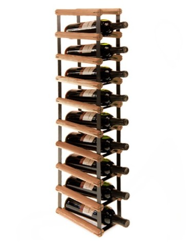 Regały - Stojak na 9 Butelek Szklanych/ PET — RW-8/ 1x9 — Brązowy - product 5