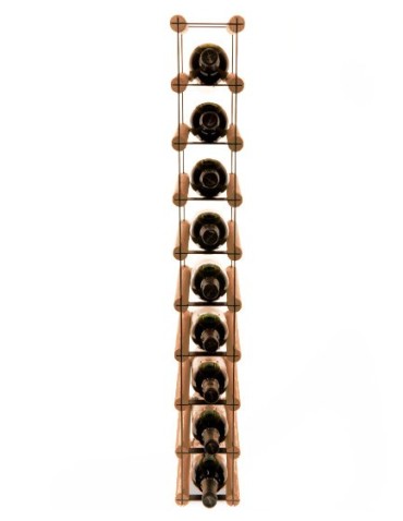 Regały - Stojak na 9 Butelek Szklanych/ PET — RW-8/ 1x9 — Brązowy - product 6