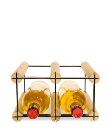 Regały - Stojak na 2 Butelki Szklane/ PET — RW-8/ 2x1 — Surowy - product 3