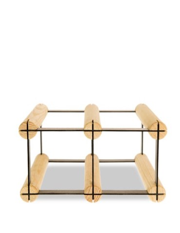 Regały - Stojak na 2 Butelki Szklane/ PET — RW-8/ 2x1 — Surowy - product 4