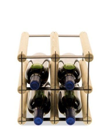 Regały - Stojak na 4 Butelki Szklane/ PET — RW-8/ 2x2 — Surowy - product 3