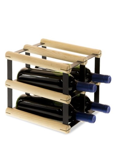 Regały - Stojak na 4 Butelki Szklane/ PET — RW-8/ 2x2 — Surowy - product 5