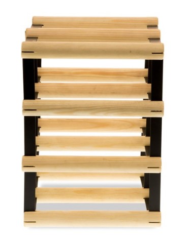 Stojak na 6 Butelek Szklanych/ PET — RW-8/ 2x3 — Surowy - product 2