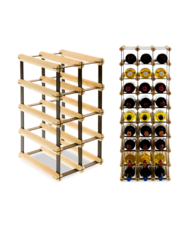 Stojak na 8 Butelek Szklanych/ PET — RW-8/ 2x4 — Surowy