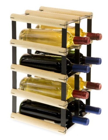 Regały - Stojak na 8 Butelek Szklanych/ PET — RW-8/ 2x4 — Surowy - product 5