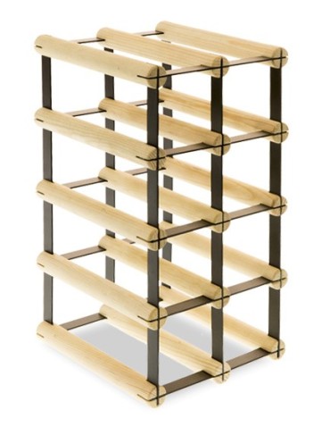 Regały - Stojak na 8 Butelek Szklanych/ PET — RW-8/ 2x4 — Surowy - product 6