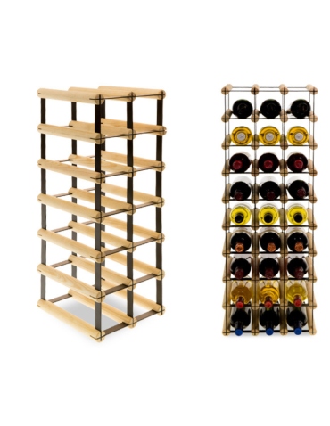 Stojak na 12 Butelek Szklanych/ PET — RW-8/ 2x6 — Surowy