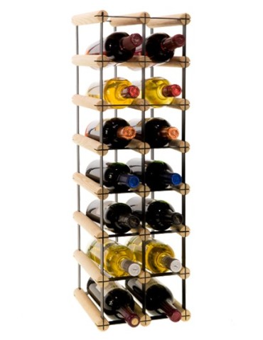 Regały - Stojak na 14 Butelek Szklanych/ PET — RW-8/ 2x7 — Surowy - product 5