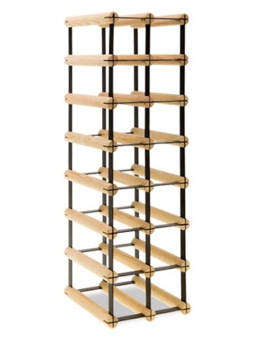 Regały - Stojak na 14 Butelek Szklanych/ PET — RW-8/ 2x7 — Surowy - product 6