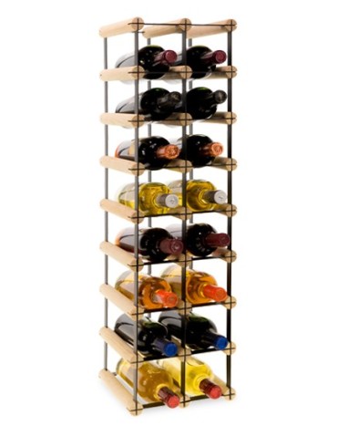 Regały - Stojak na 16 Butelek Szklanych/ PET — RW-8/ 2x8 — Surowy - product 5