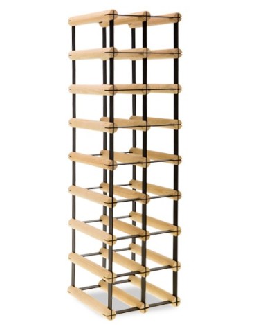 Regały - Stojak na 16 Butelek Szklanych/ PET — RW-8/ 2x8 — Surowy - product 6