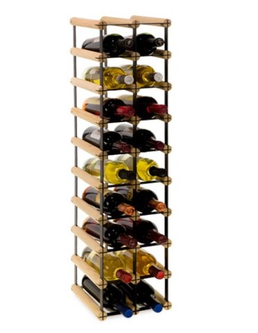 Regały - Stojak na 18 Butelek Szklanych/ PET — RW-8/ 2x9 — Surowy - product 5