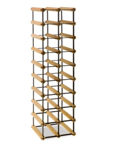 Regały - Stojak na 18 Butelek Szklanych/ PET — RW-8/ 2x9 — Surowy - product 6